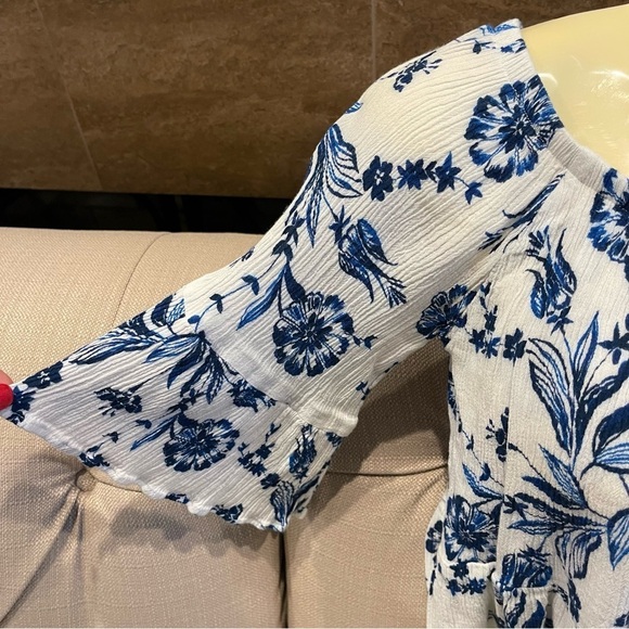 Be:  Show Me Your Mumu Size XS Shirley Off Shoulder Ruffle Top Blouse Floral - Picture 6 of 9